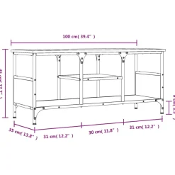 Szafka Pod Telewizor Szafka RTV Półka Stolik Telewizyjny 100x35x45 cm