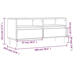 Szafka pod TV przydymiony dąb 100x34.5x44.5 cm