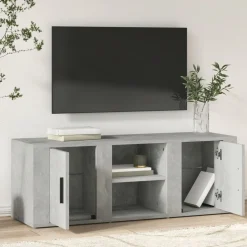 Szafka pod TV szarość betonu 100x31.5x35 cm