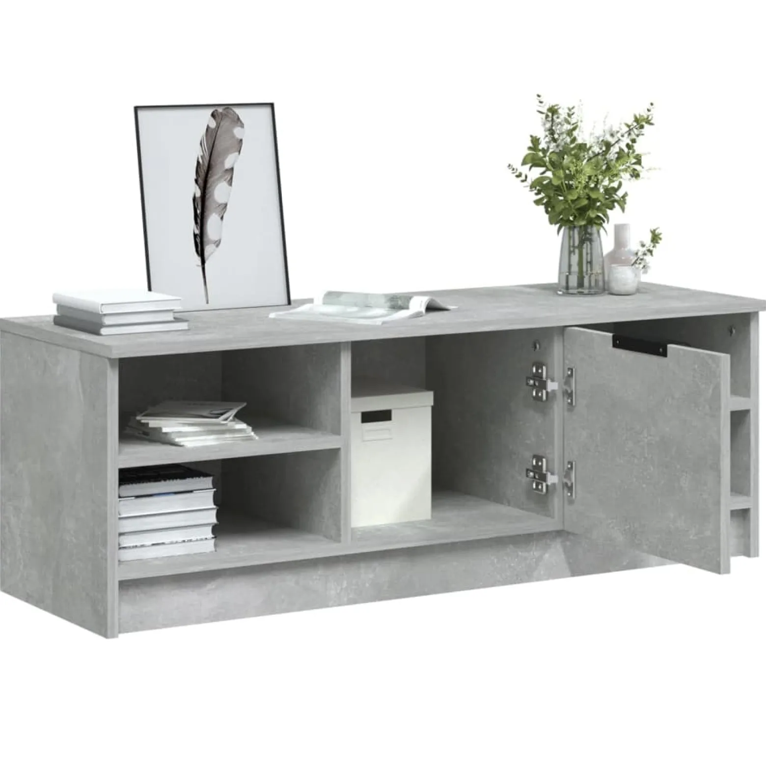 Szafka pod TV szarość betonu 102x35.5x36.5 cm