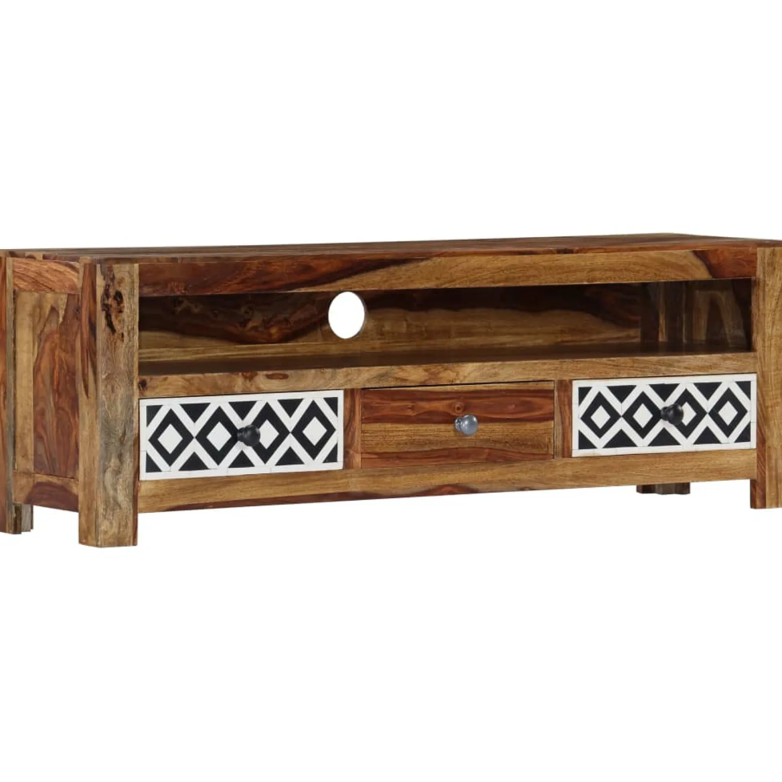 Szafka pod TV, 120x30x40 cm, lite drewno akacjowe