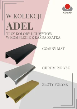 Szafka pod Umywalkę Adel White 120cm z Blatem