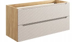 Szafka pod Umywalkę 120 cm BEŻ Wisząca FRONTY 3D OCEAN BEIGE