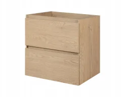 Szafka Pod Umywalkę 60 cm Dąb Jasny Wisząca 2S SIMPLE