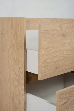Szafka Pod Umywalkę 60 cm Dąb Jasny Wisząca 2S SIMPLE