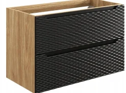 Szafka pod Umywalkę 90 cm Wisząca FRONT 3D! OCEAN BLACK