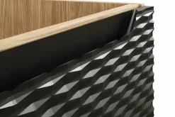 Szafka pod Umywalkę 90 cm Wisząca FRONT 3D! OCEAN BLACK