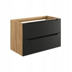 Szafka pod Umywalkę 90 cm Wisząca FRONT 3D! OCEAN BLACK