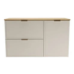 Szafka pod Umywalkę z Koszem 100cm Fronty Ramka Dąb Cremona/Kaszmir