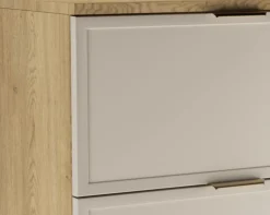 Szafka pod Umywalkę z Koszem 100cm Fronty Ramka Dąb Cremona/Kaszmir