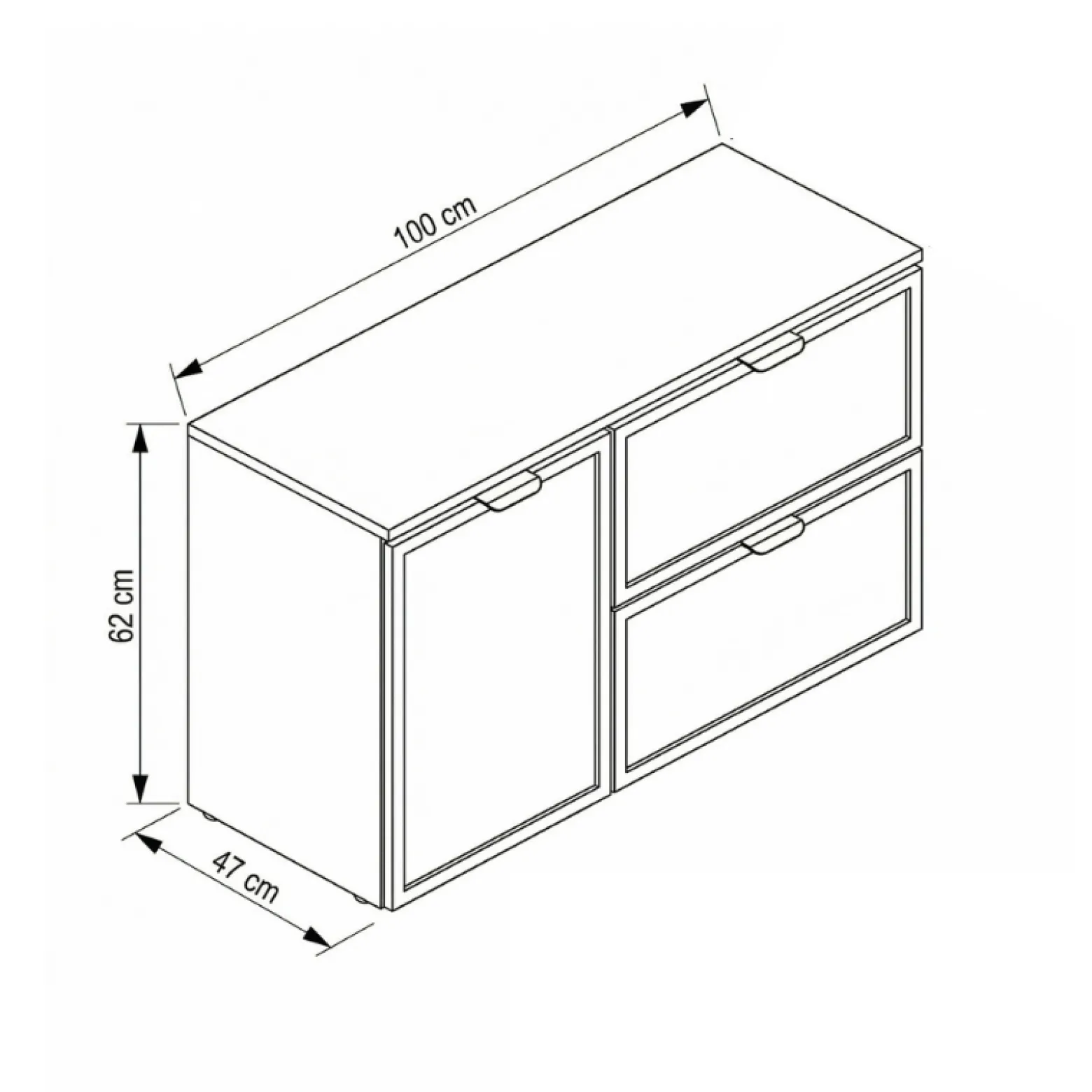 Szafka pod Umywalkę z Koszem 100cm Fronty Ramka Dąb Cremona/Kaszmir