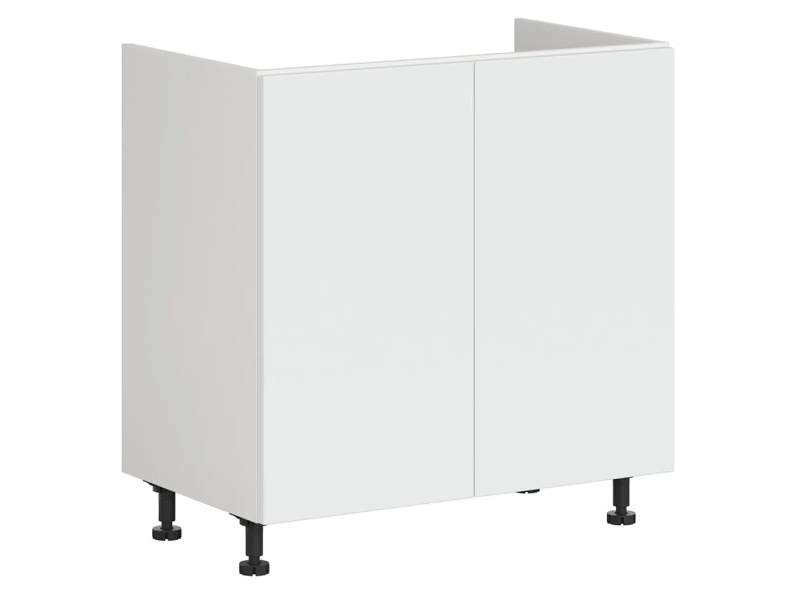Szafka pod zlewozmywak Top Line 2 80 cm dwudrzwiowa śnieżny super mat
