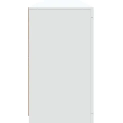 Szafka Regał Biała LED z Drzwiami Szklanymi 202x37x67 cm do Salonu
