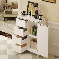 Szafka regał komoda łazienka przedpokój loft 3 szuflady biała wysoka 80 cm