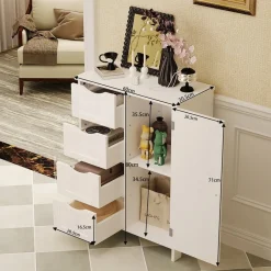 Szafka regał komoda łazienka przedpokój loft 3 szuflady biała wysoka 80 cm