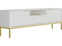 Szafka RTV Austin 175 cm z 2 drzwiami i szufladą biała