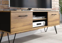 Szafka RTV 120cm Loft Harpin ONE FURNITURE - Laminat Dębowy