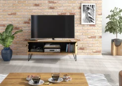Szafka RTV 120cm Loft Harpin ONE FURNITURE - Laminat Dębowy