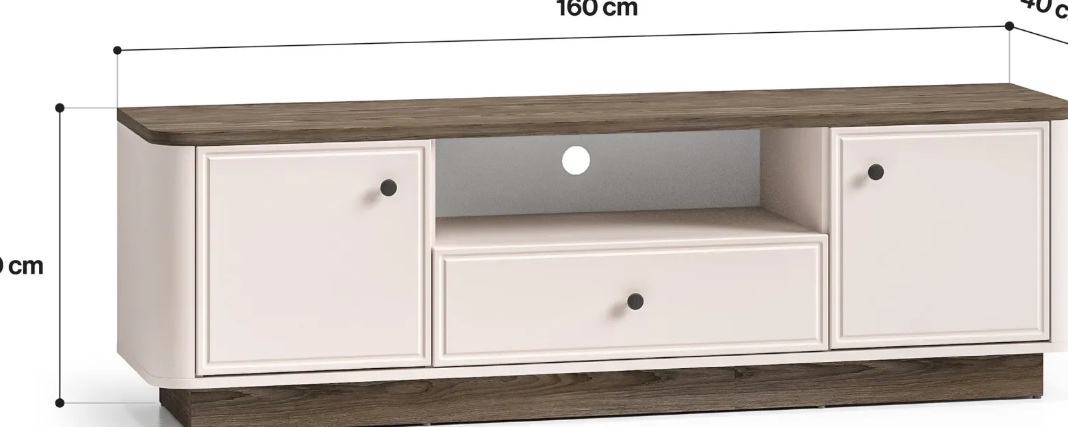 Szafka RTV 160 cm VILANO pod telewizor kaszmir