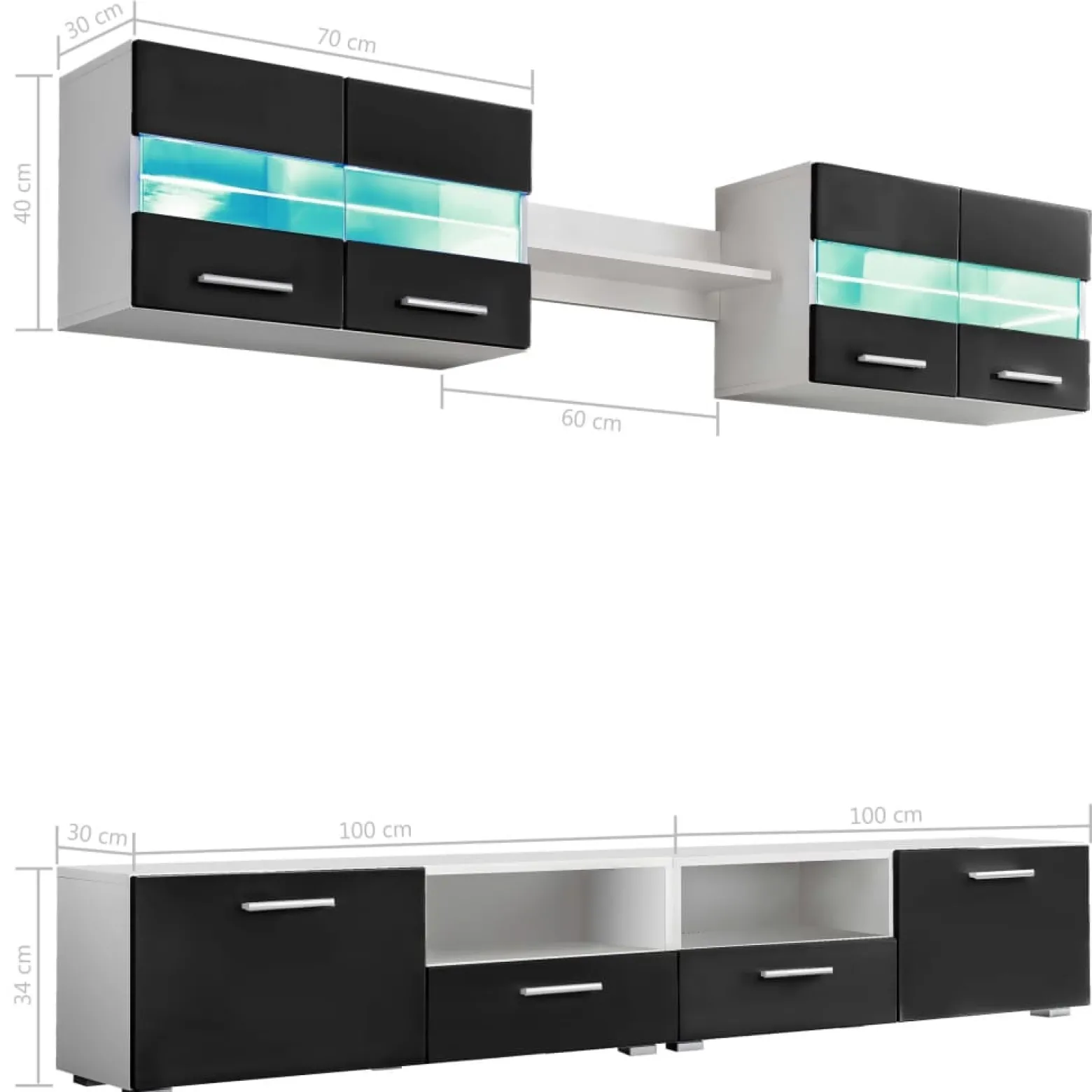 Szafka rtv Czarny Materiał drewnopochodny vidaXL