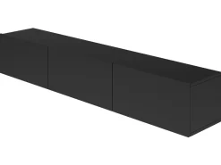 Szafka RTV Dallas 180 cm wisząca z 3 drzwiami czarna