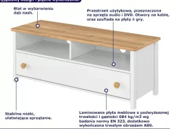 Szafka RTV do salonu skandynawskiego - Mavro