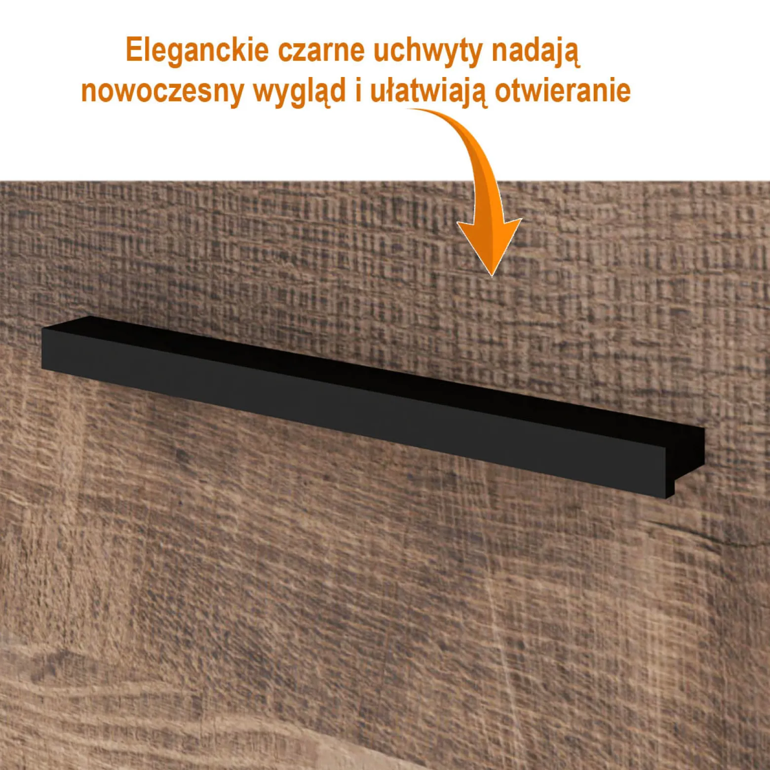 Szafka RTV komoda NUKA 200 cm dąb grange stojąca