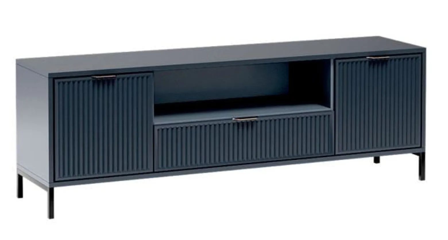 Szafka RTV LINK LS-4 165 cm indigo GRANAT RYFLOWANE FRONTY