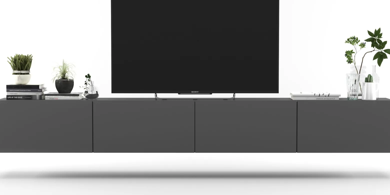 Szafka RTV Loft wisząca grafit komoda RTV Loft 240