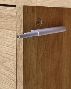 Szafka RTV pod telewizor jasne drewno z szarym
