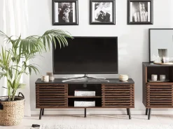 Szafka RTV pod TV 140 cm ciemne drewno