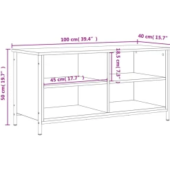Szafka RTV Stolik Półka Szafka Pod Telewizor Do Salonu Pokoju 100x40x50 cm