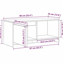 Szafka RTV Stolik Półka Szafka Pod Telewizor Do Salonu 90 x 35 x 40 cm