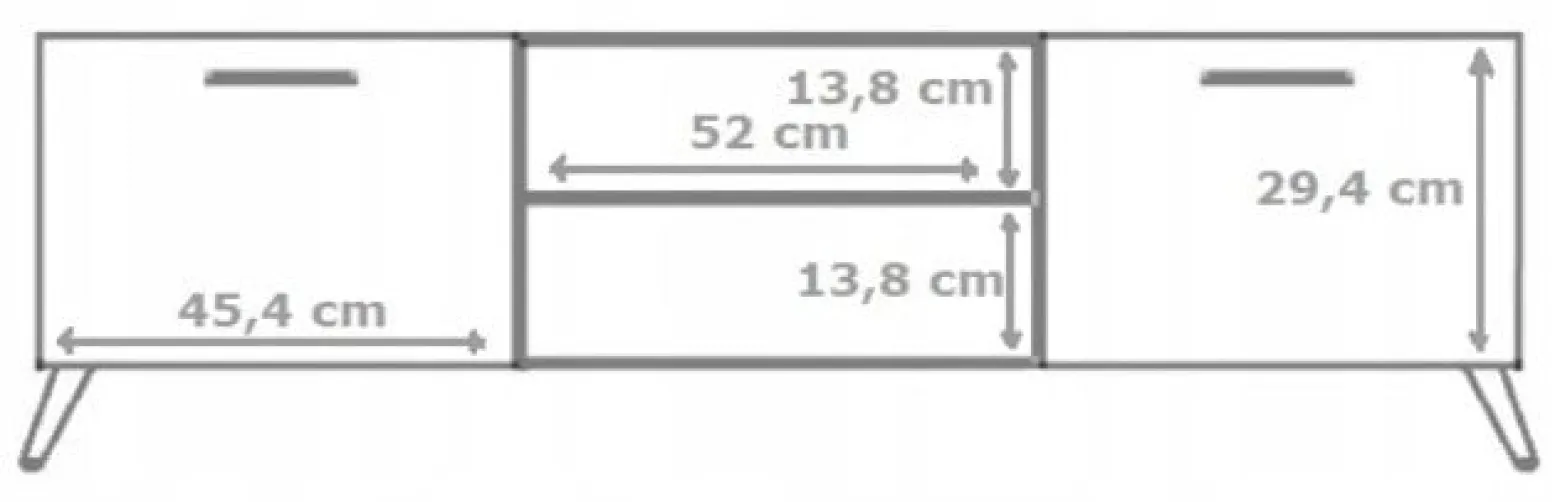 Szafka stolik RTV BERGEN 150cm kaszmir PER