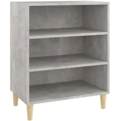 Szafka Szara Beton z Półkami 57x35x70 cm do Salonu Pokoju Sypialni