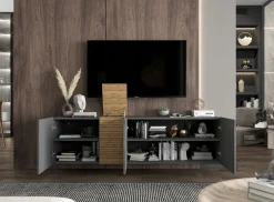Szafka wisząca RTV Loft Industrialna połysk 160cm