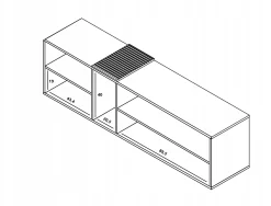 Szafka wisząca RTV Loft Industrialna połysk 160cm