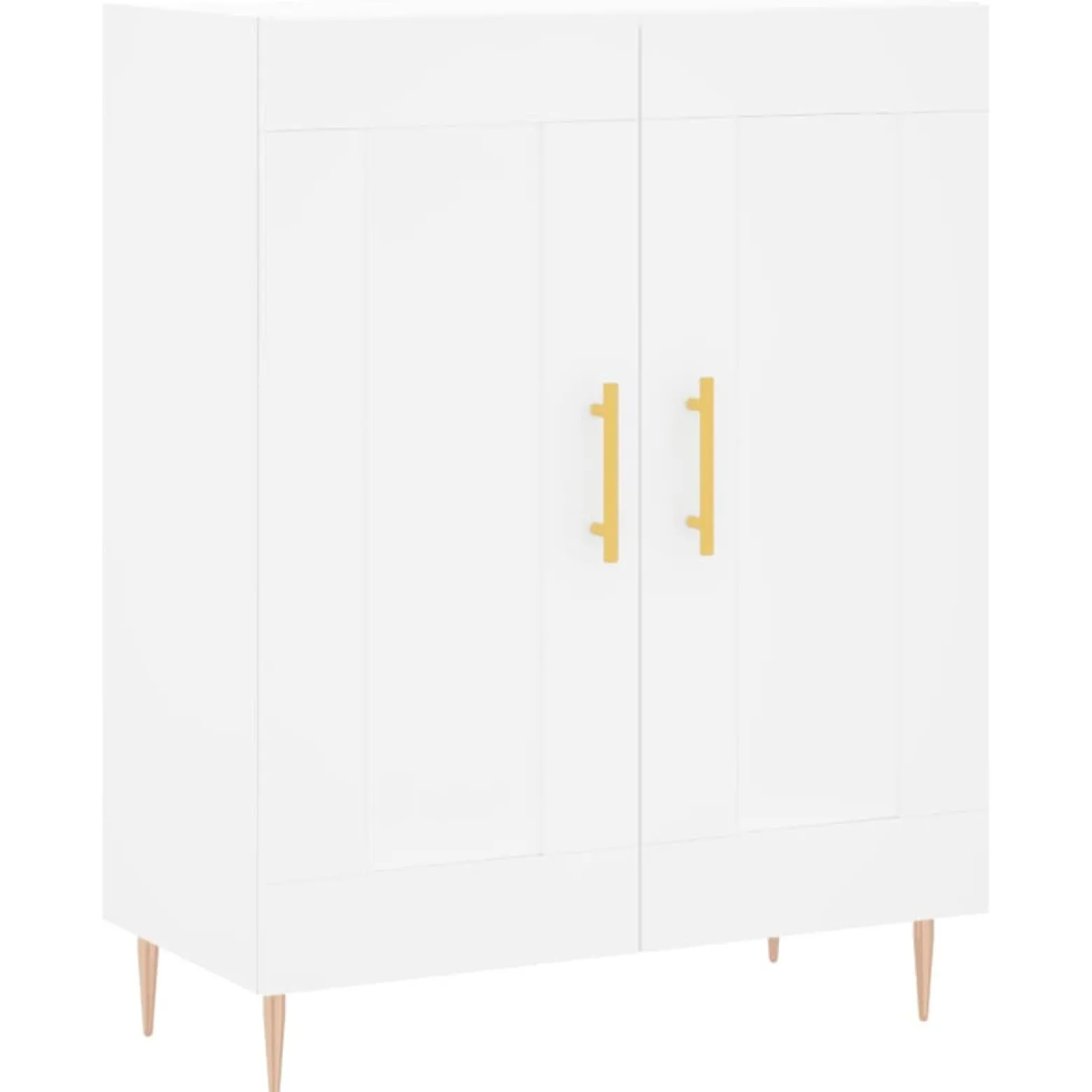 Szafka Witrynka Biała z Drzwiami 69.5x34x180 cm do Salonu Pokoju