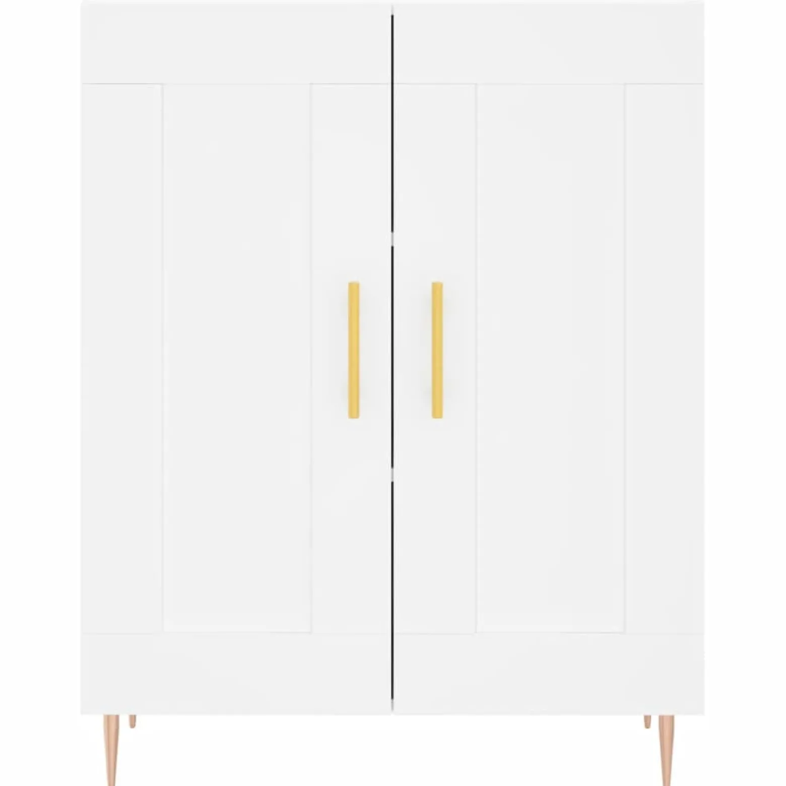 Szafka Witrynka Biała z Drzwiami 69.5x34x180 cm do Salonu Pokoju