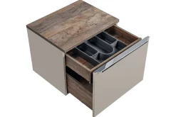 Szafka z Umywalką Santa Fe Taupe 60cm z Umywalką Nablatową Smile