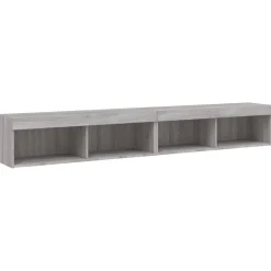 Szafki TV z LED 2 szt. szary dąb sonoma 100x30x30 cm