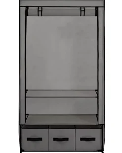 Szara składana materiałowa szafa - Navro