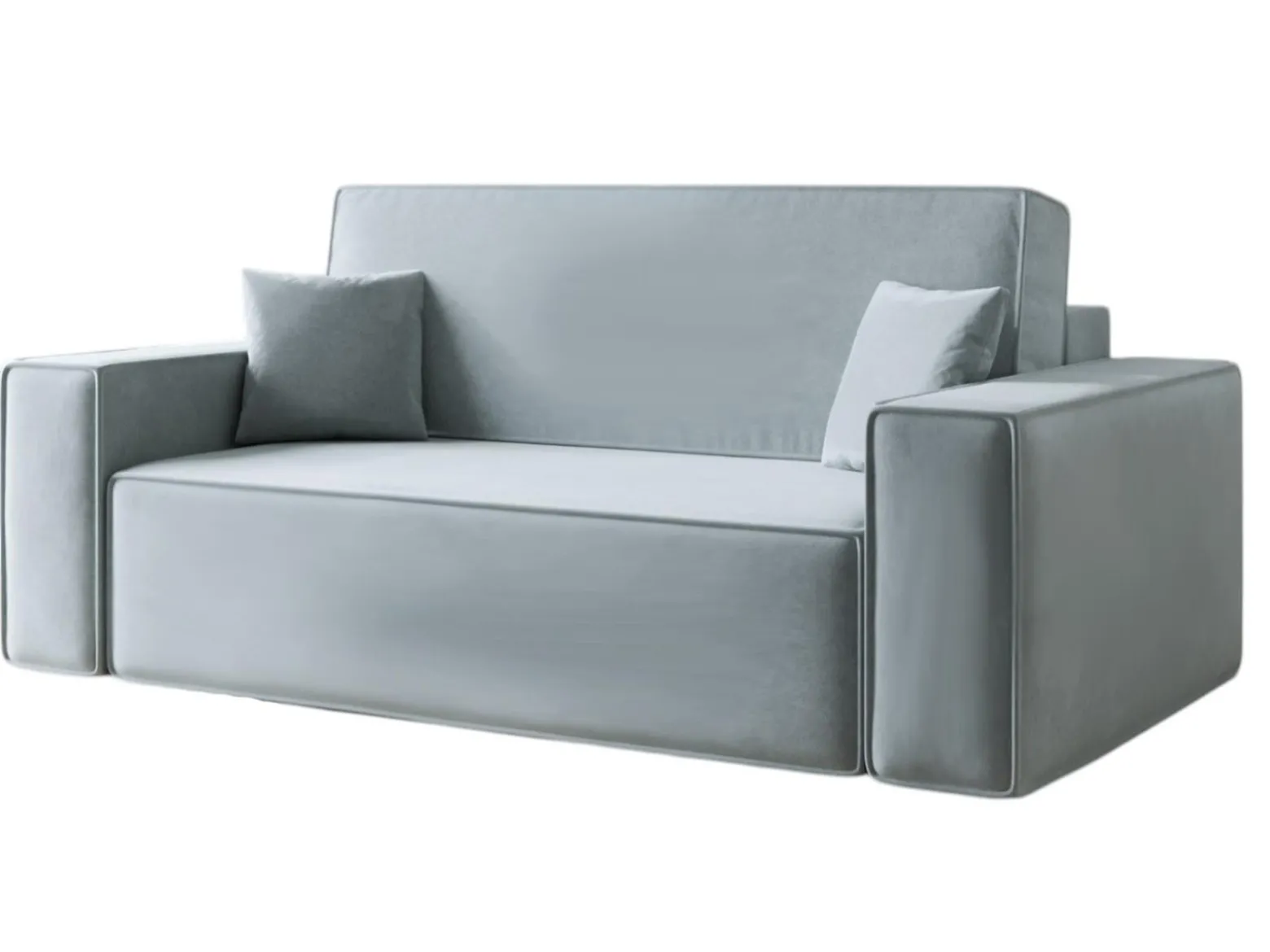 Szara sofa dwuosobowa 175 cm szeroka CARLS