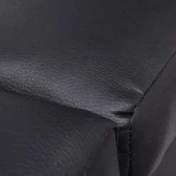 Szezlong Czarny Tapicerowany Leżanka Sofa Fotel Łóżko Sztuczna Skóra