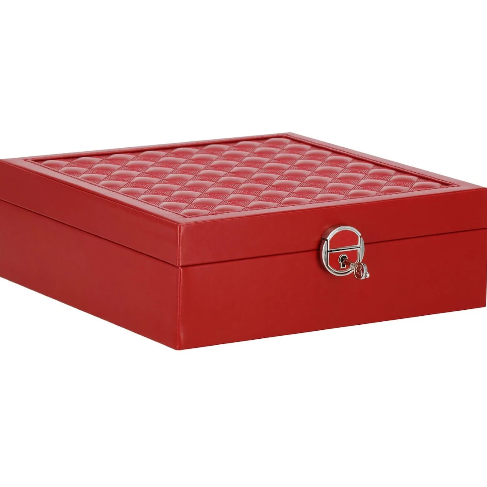 Szkatułka na biżuterię ekoskóra 25x25x8,5 cm organizer