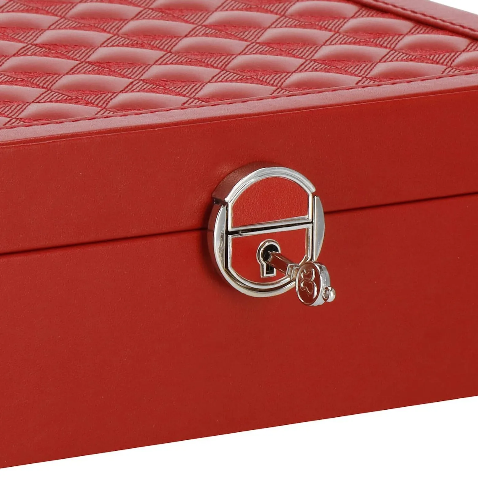 Szkatułka na biżuterię ekoskóra 25x25x8,5 cm organizer