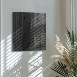Szklany zegar 30x30 Krople Wody nowoczesny do salonu