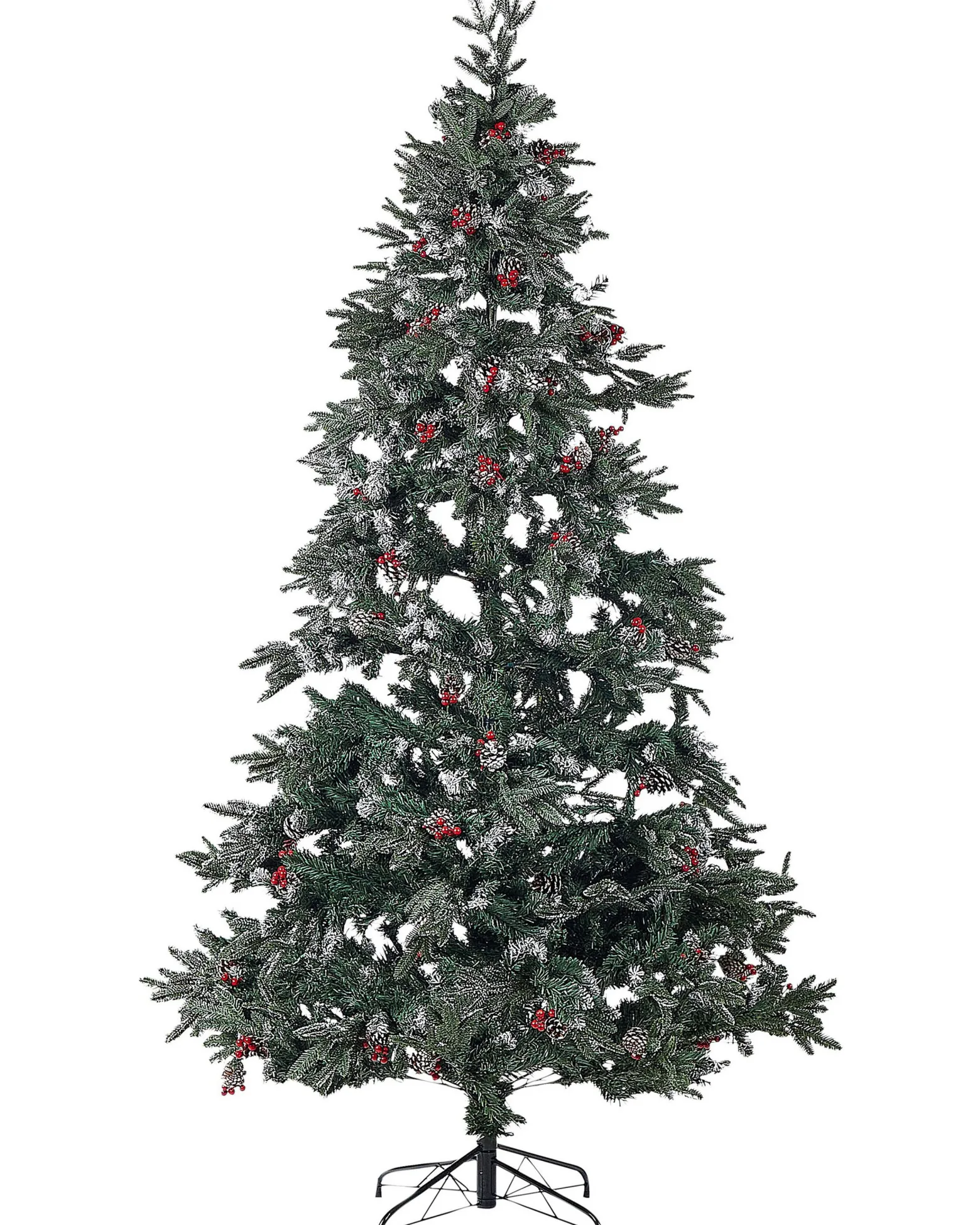 Sztuczna choinka 240 cm śnieg szyszki