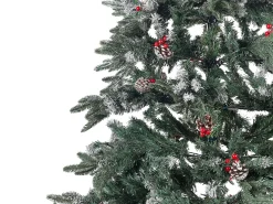 Sztuczna choinka 240 cm śnieg szyszki