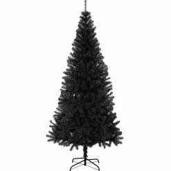 Sztuczna choinka Czarny 180 x 90 cm vidaXL